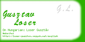 gusztav loser business card